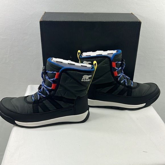 Sorel Youth Whitney II Short Lace Winter Boot Jet Sea Salt size 5 - Picture 4 of 7